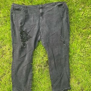 Black Distressed Jeans